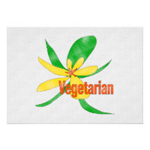 Vegetarian Flower Personalized Invites