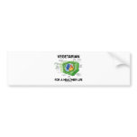 Vegetarian For A Healthier Life (Plant Cell) Bumper Stickers