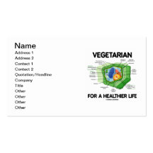 Vegetarian For A Healthier Life (Plant Cell) Business Card Templates