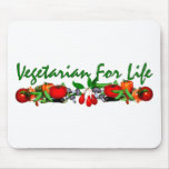 Vegetarian For Life Mouse Pads
