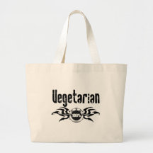 Vegetarian Grunge Winged Emblem Canvas Bag