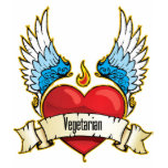 Vegetarian Heart Tattoo t-shirts