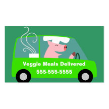 Vegetarian Meal Delivery Business Business Card