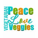Vegetarian Peace Love Veggies t-shirts