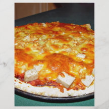 vegetarian pizza with beans, chunks of nutolene personalized flyer