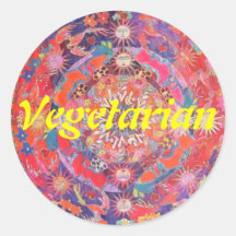 Vegetarian Round Sticker