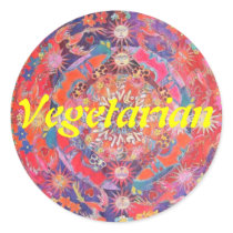 Vegetarian Round Sticker