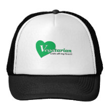 Vegetarian with all my heart trucker hat