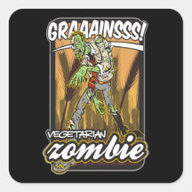 Vegetarian Zombie Sticker