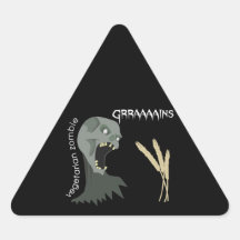 Vegetarian Zombie wants Graaaains! Sticker