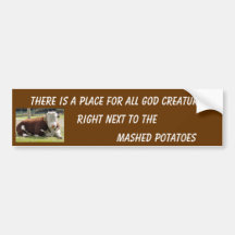 Vegetarians Nightmare Bumper Sticker