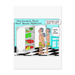 Veggie Cannibals Funny Offbeat Cartoon Gifts Post Card