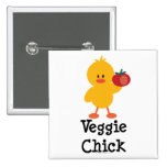 Veggie Chick Button
