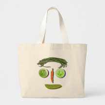 Veggie Face Canvas Bag