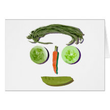Veggie Face Greeting Card