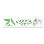 Veggie Girl Bumper Sticker