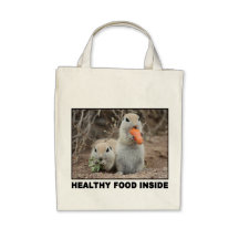 Veggie Loving Squirrels Canvas Tote Canvas Bags