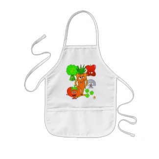 The Veggie Monsters Kids Apron