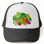 Veggie salad design on hats