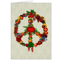 Vegie Peace Sign Cards