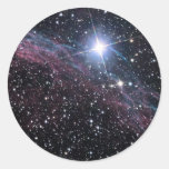 Veil Nebula Round Stickers