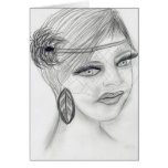 Veiled Deco Girl Cards