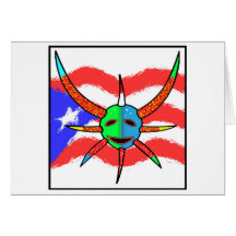vejigante mask greeting card