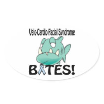 Velo-Cardio Facial Syndrome BITES Oval Stickers