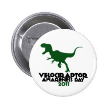 Velociraptor Awareness day 2011 Button