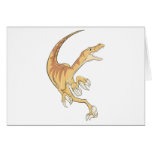 Velociraptor in Action Greeting Card