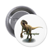 Velociraptor Pinback Button