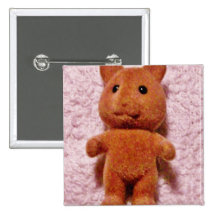 Velour teddy figurine pins