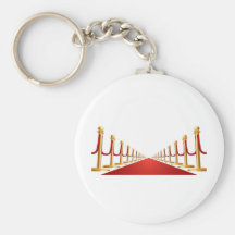 Velvet rope and red carpet illustration key chain