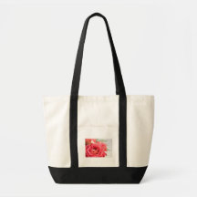 Velvety Pink Roses Canvas Bags