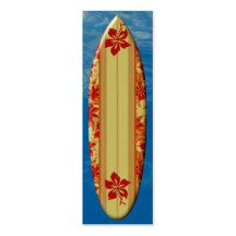 Velzyland Surfboard Bookmark Business Card Templates
