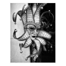 Venetian Carnevale Mask Postcard