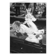 Venetian Gondola Horse Brass Note Greeting Card