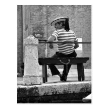 Venetian Gondolier Postcard