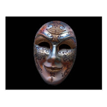 Venetian Masks Post Card