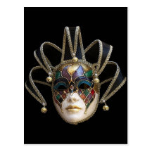 Venetian Masks Post Card