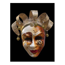 Venetian Masks Postcard