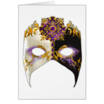 Venetian Masque: Amethyst Purple Jewel Card
