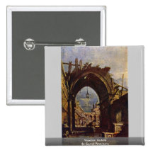 Venetian Vedute By Guardi Francesco Pinback Button