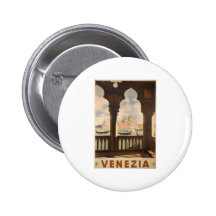 Venezia poster design pinback buttons