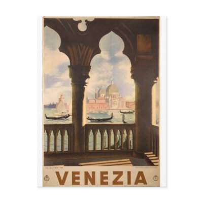 Venezia poster design Postcards