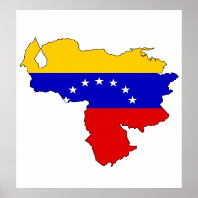 Venezuela Flag Map full size