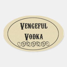 Vengeful Vodka Oval Sticker