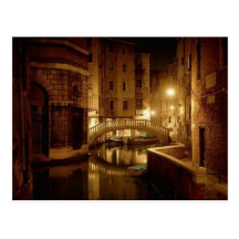 Venice at night - beautiful postcard