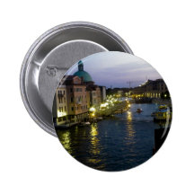 Venice at night pinback button