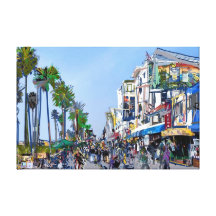 Venice Beach Promenade Gallery Wrap Canvas